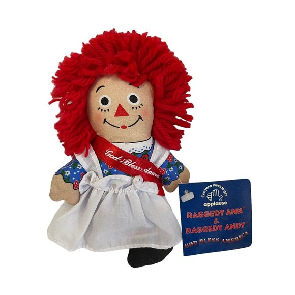 Vintage Applause Raggedy Ann & Raggedy Andy God Bless America Soft Rag Doll 12" - Picture 7 of 8
